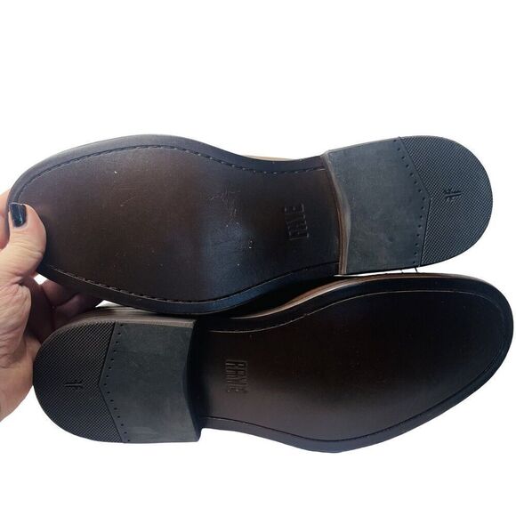 Frye Boots Mens Size 10 Chris Chelsea Brown Leather New In Box - Picture 6 of 8